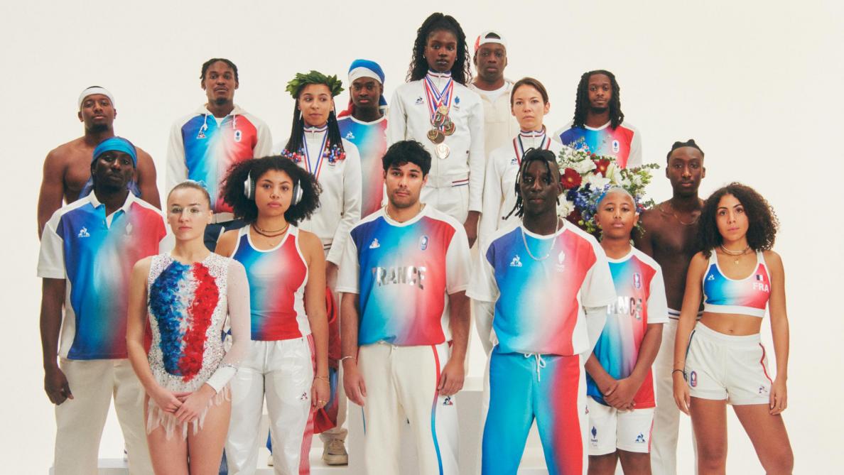Decouvrez les tenues des athletes francais pour les Jeux Olympiques et Paralympiques de Paris realisees par Le Coq sportif